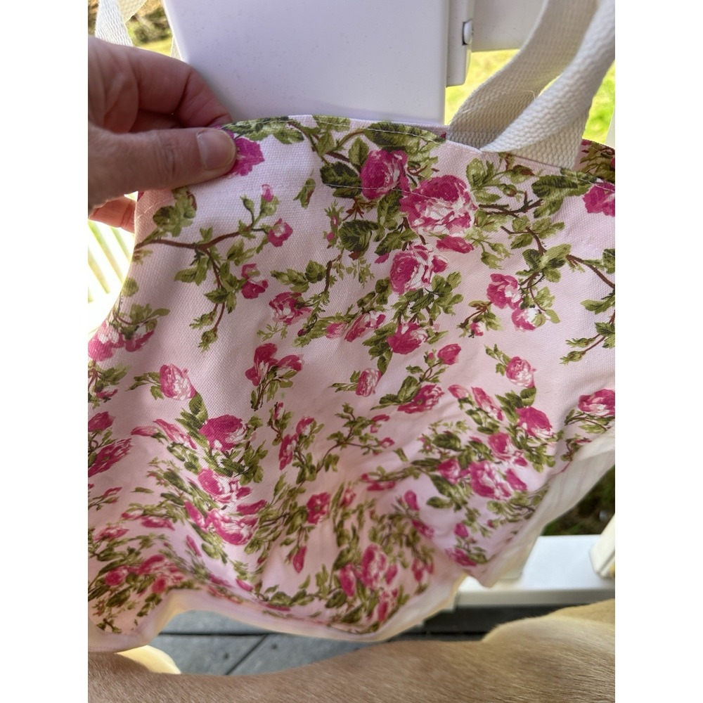 Laura Ashley Canvas Tote Cottagecore Shabby Chic NWT - Picture 4 of 5